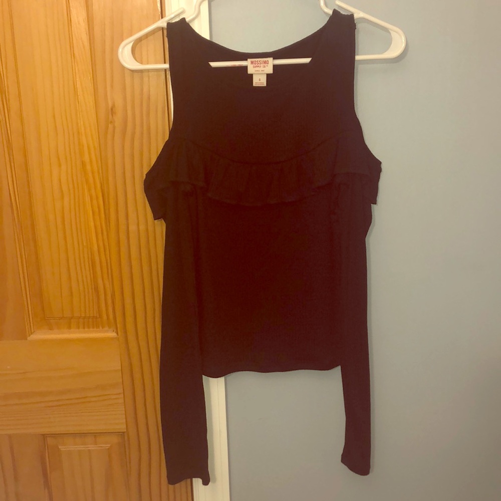 Black Long Sleeve Off The Shoulder